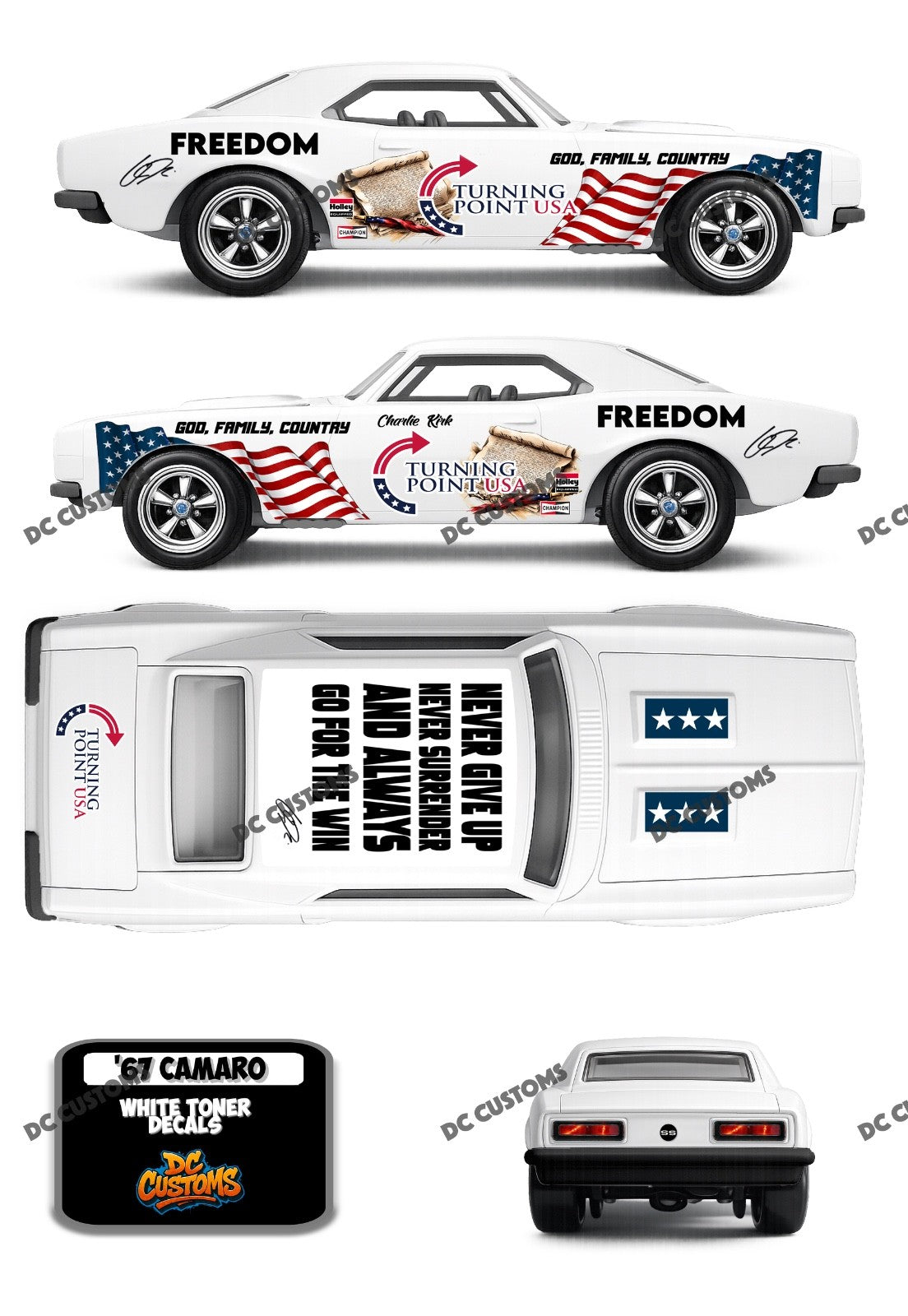 67 CAMARO DECALS