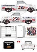 83 CHEVY SILVERADO (WHITE TONER) DECALS 250TH USA