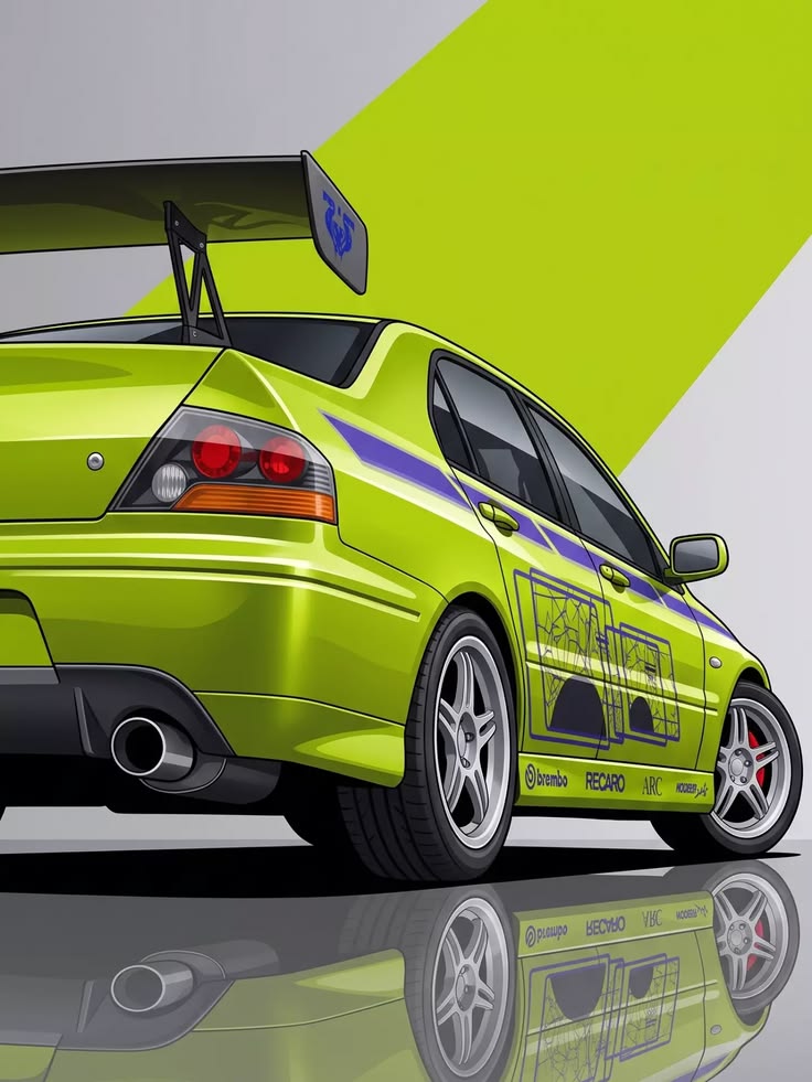 F&F MITSUBISHI EVO MAGNET