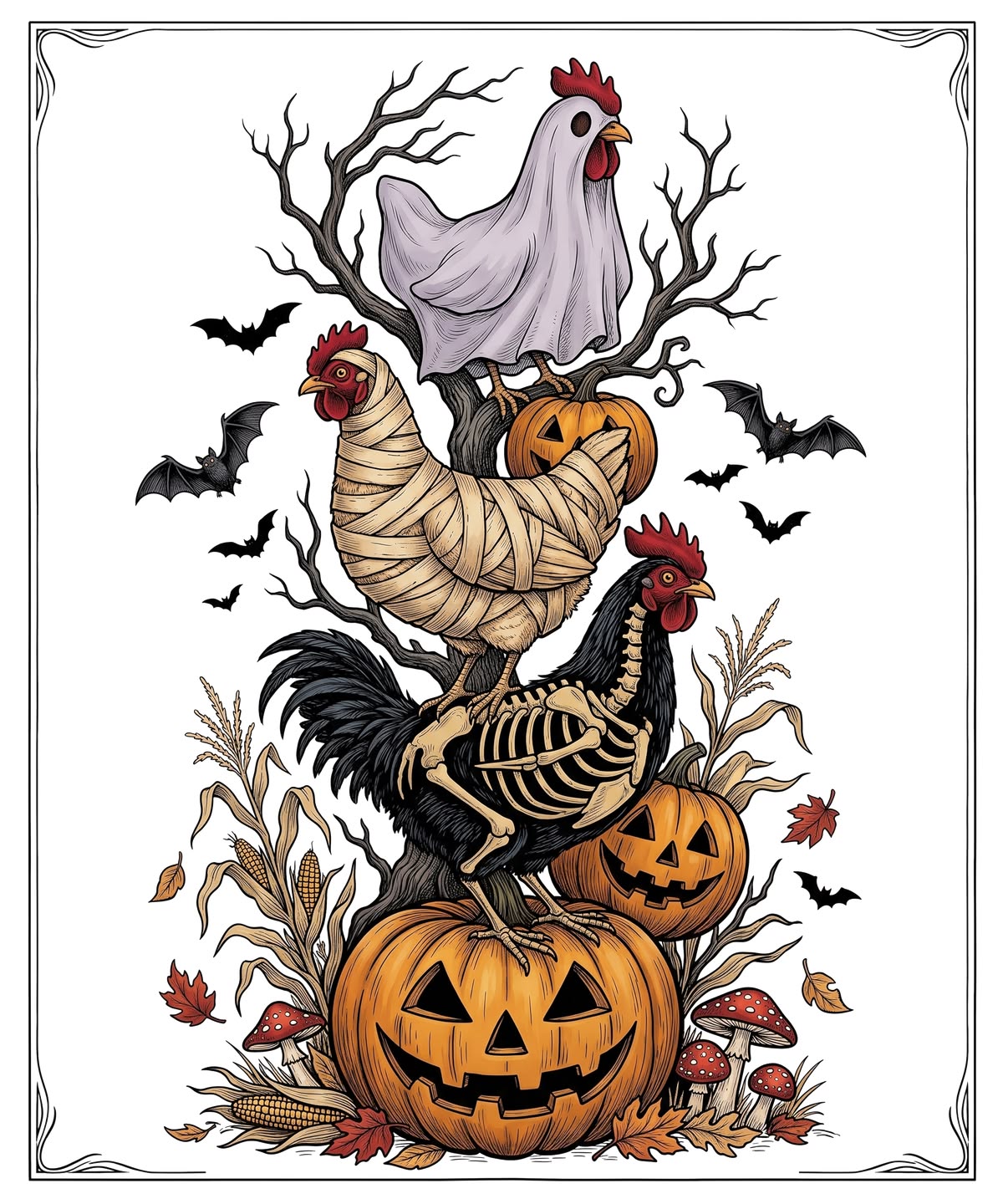CHICKEN IN COSTUME MAGNET