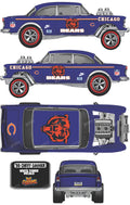 55 CHEVY GASSER (WHITE TONER) DECALS CHICAGO BEARS