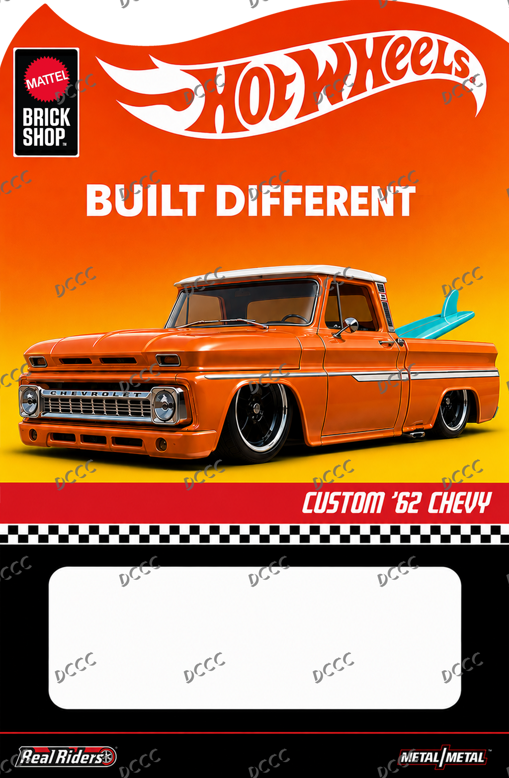 HOT WHEELS BRICK SHOP '62 CHEVY CARD V2