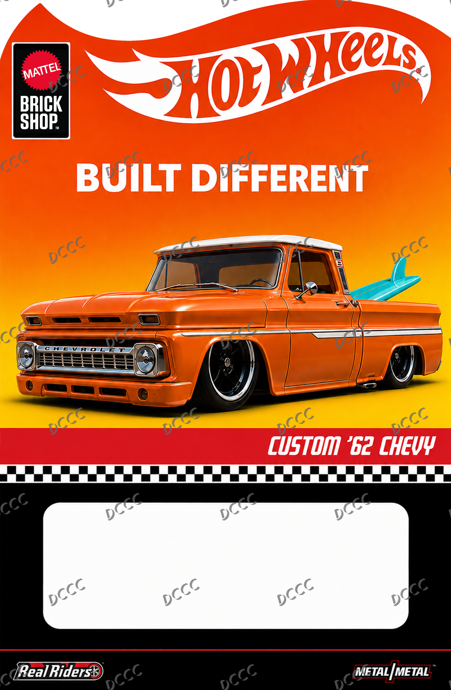 HOT WHEELS BRICK SHOP '62 CHEVY CARD V2
