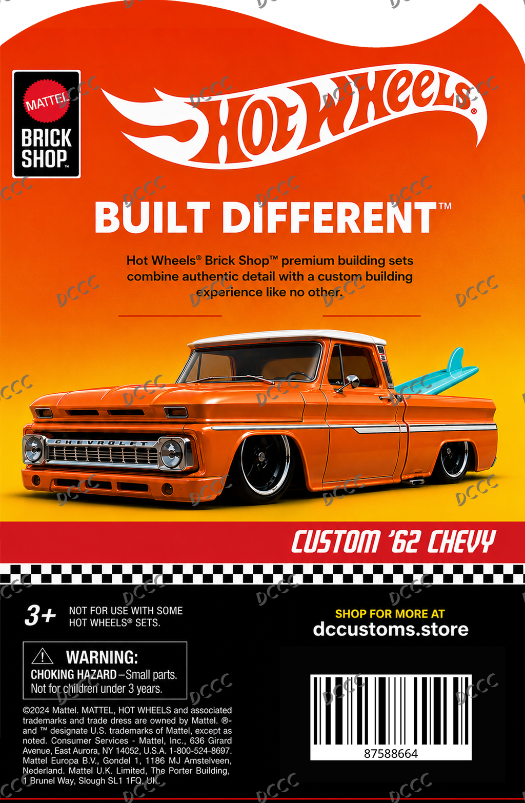 HOT WHEELS BRICK SHOP '62 CHEVY CARD V2