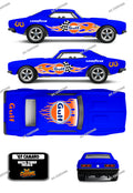 67 CHEVY CAMARO (WHITE TONER) DECALS GULF