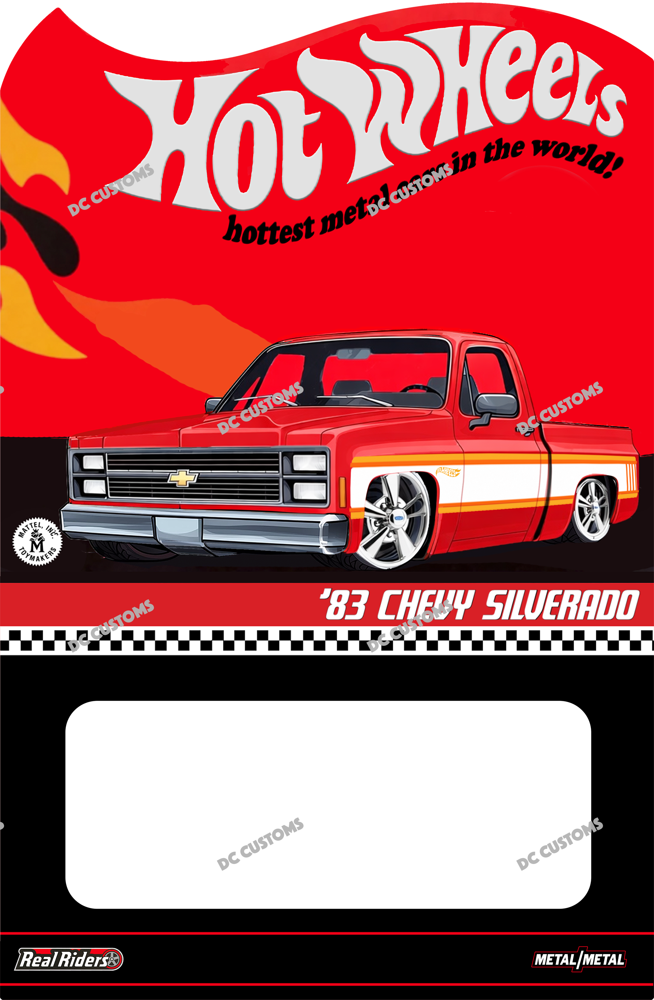 CUSTOM CARD FOR HW CARS OF THE DECADES 83 SILVERADO
