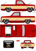 83 CHEVY SILVERADO (WHITE TONER) DECALS 18TH DALLAS NATIONALS