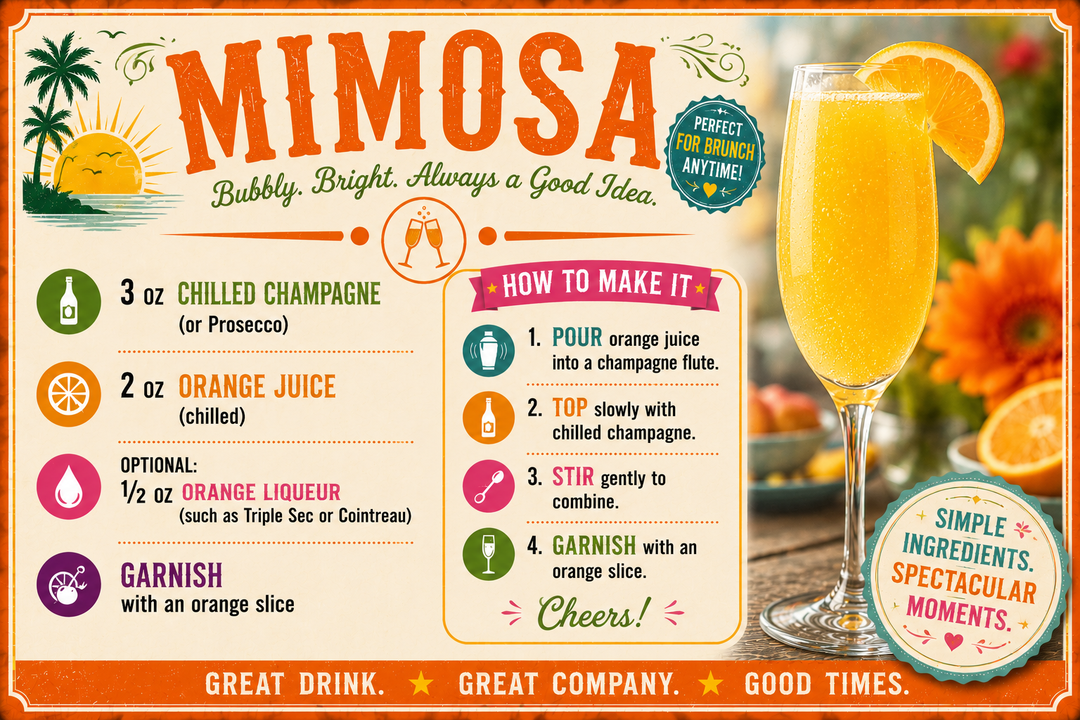 MIMOSA RECIPE MAGNET