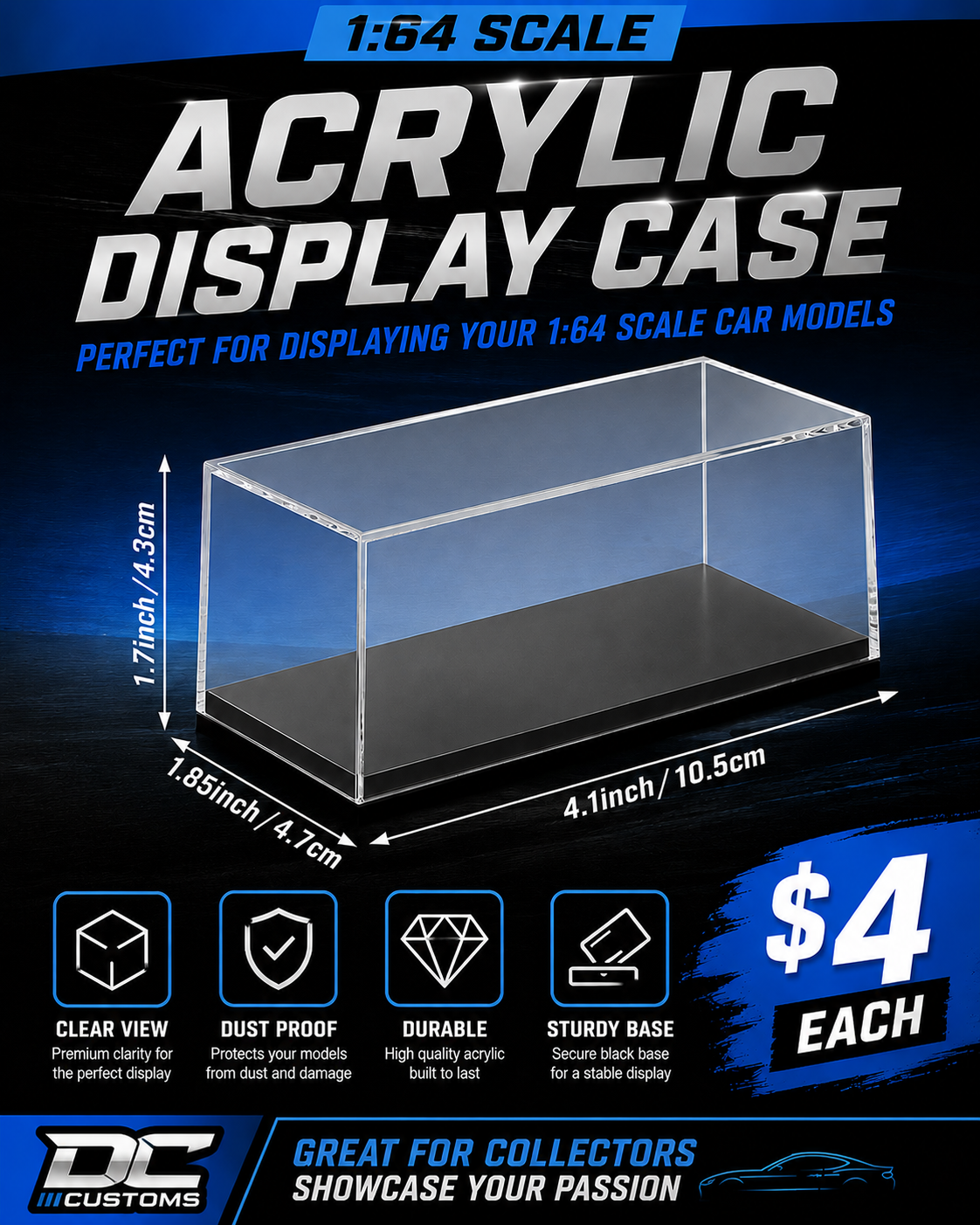 1:64 ACRYLIC DISPLAY CASE