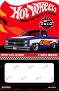 CUSTOM CARD FOR HOT WHEELS DISPLAY CASE 83 CHEVY SILVERADO