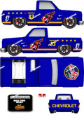 83 CHEVY SILVERADO (WHITE TONER) DECALS INDIANA FEVER