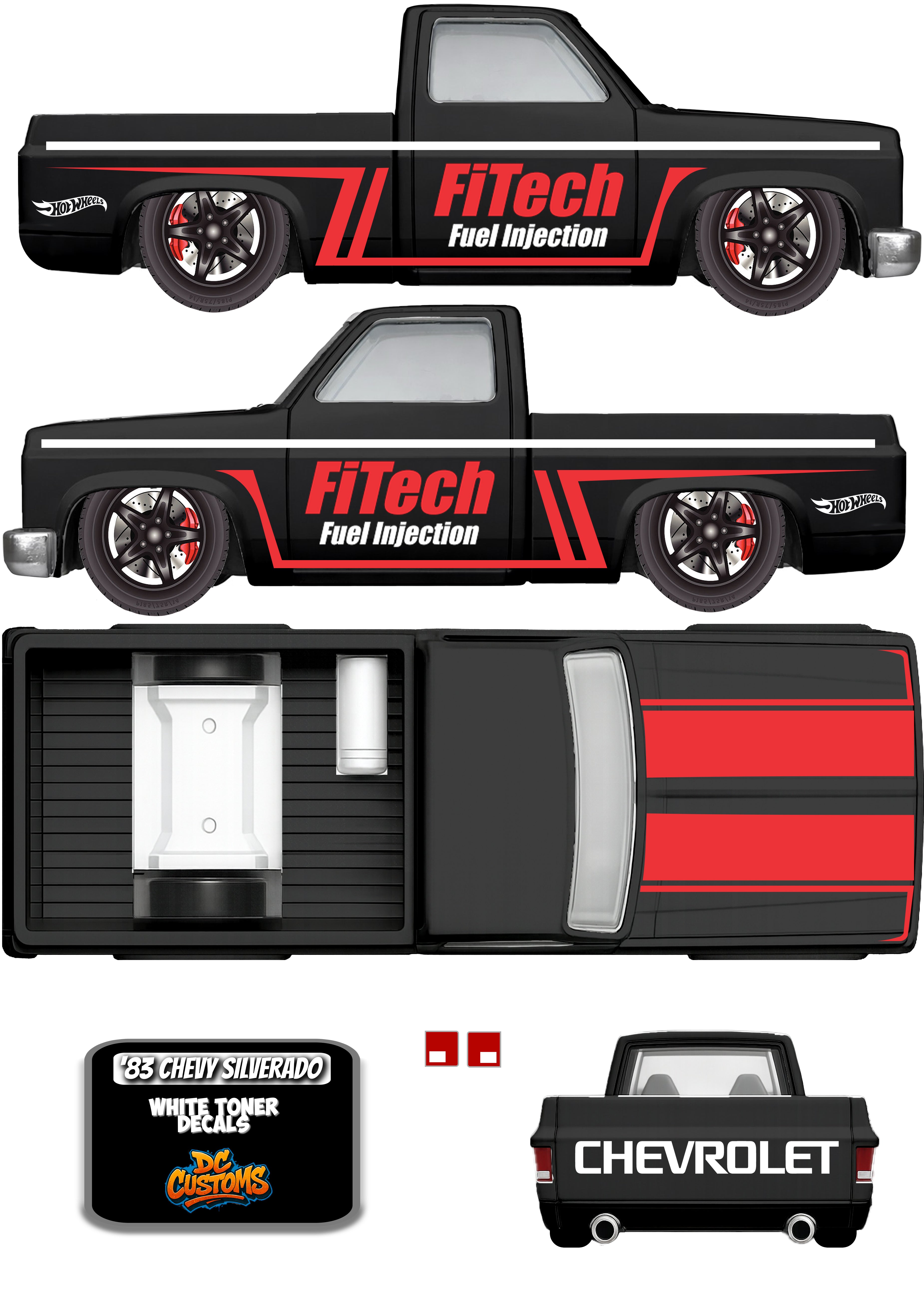 83 SILVERADO (WHITE TONER) DECALS FiTECH