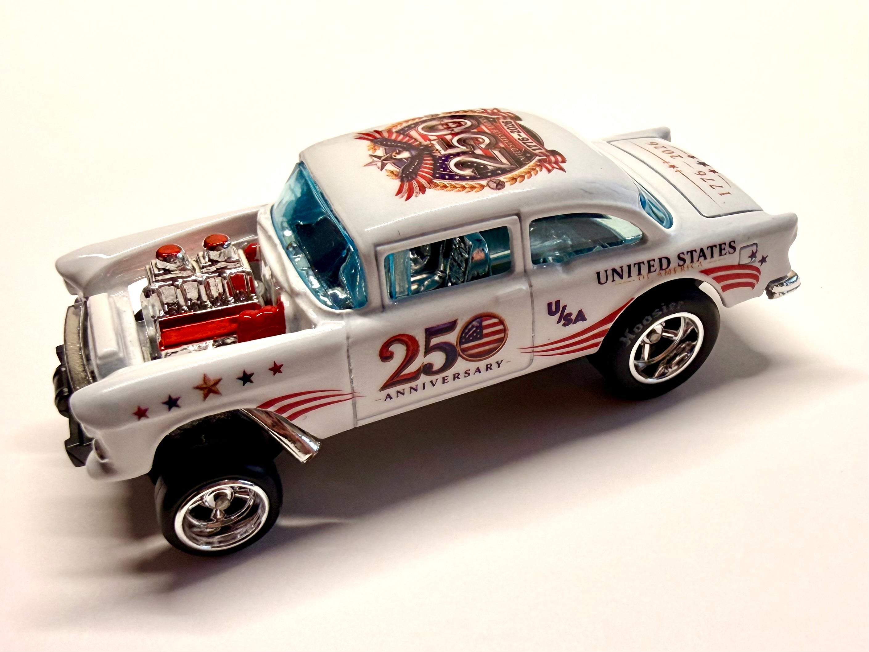55 CHEVY GASSER USA 250TH ANNIVERSARY (MADE AS ORDERED)