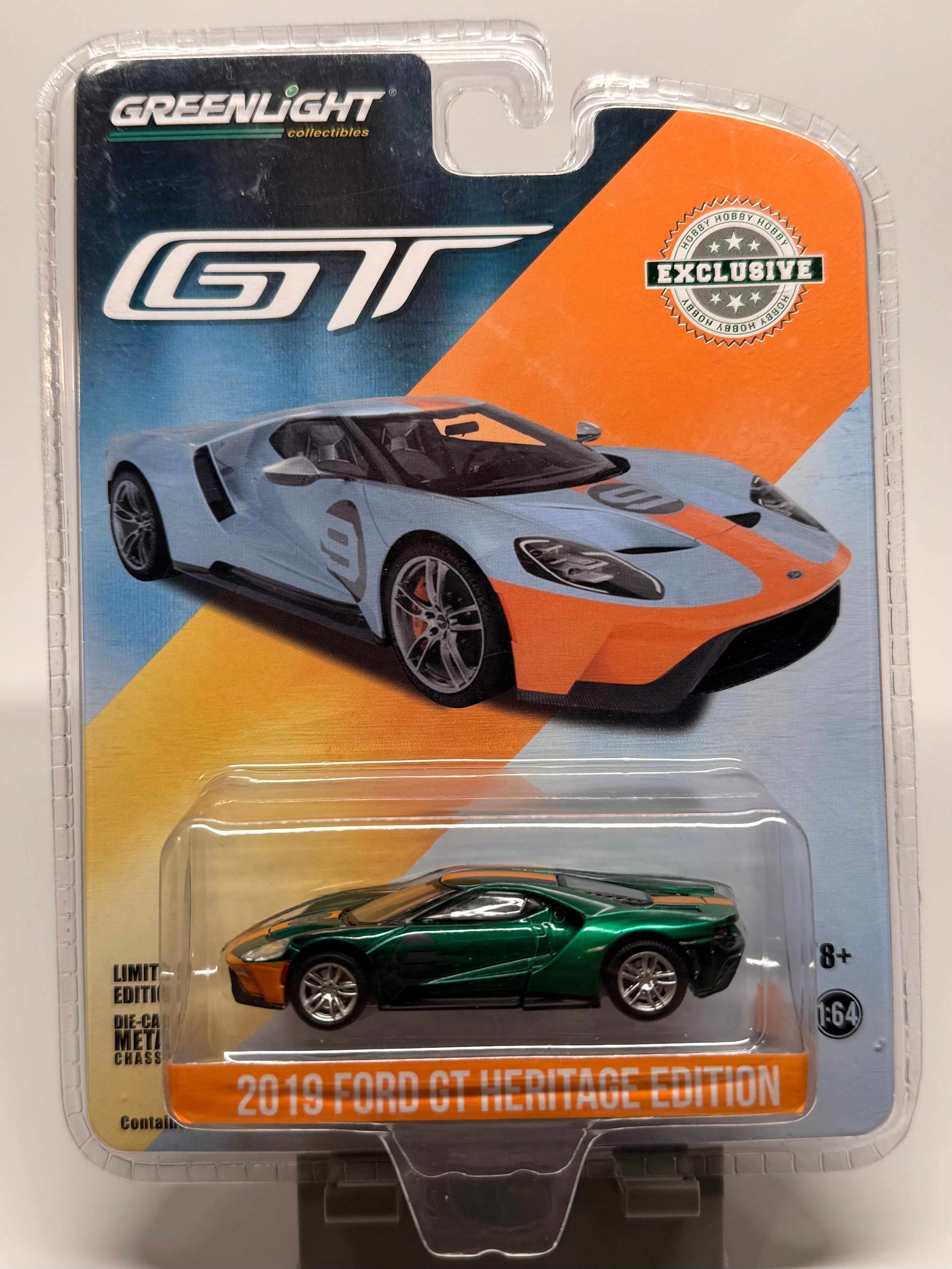 GREENLIGHT HOBBY EXCLUSIVE 2019 FORD GT HERITAGE EDITION (CHASE)