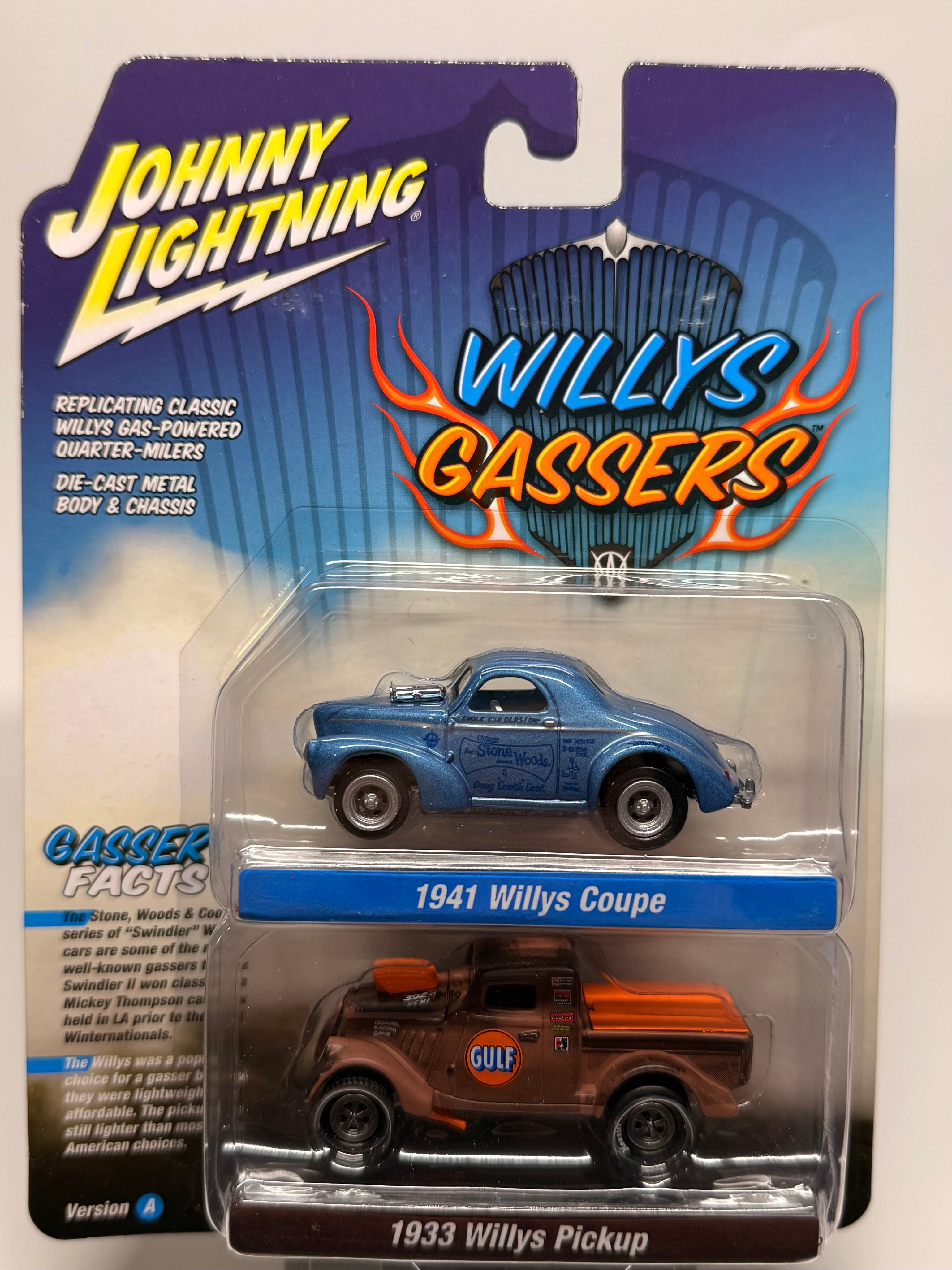 JOHNNY LIGHTNING 2 PACK WILLYS GASSERS