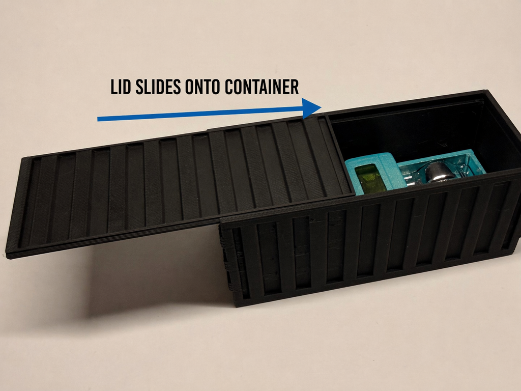 1:64 SCALE SHIPPING CONTAINER (3D PRINTED)