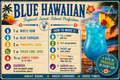 BLUE HAWAIIAN RECIPE MAGNET