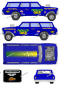 64 NOVA WAGON GASSER (WHITE TONER) DECALS PROBLEM CHILD