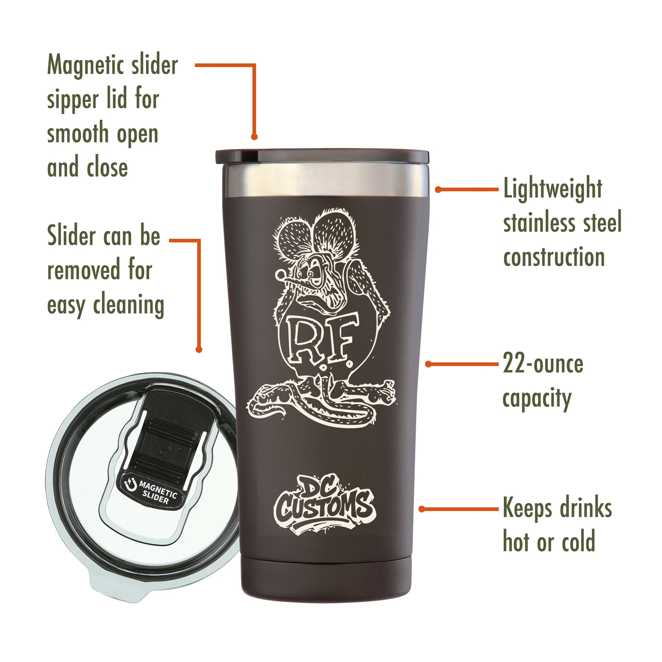 22 OZ TUMBLER RAT