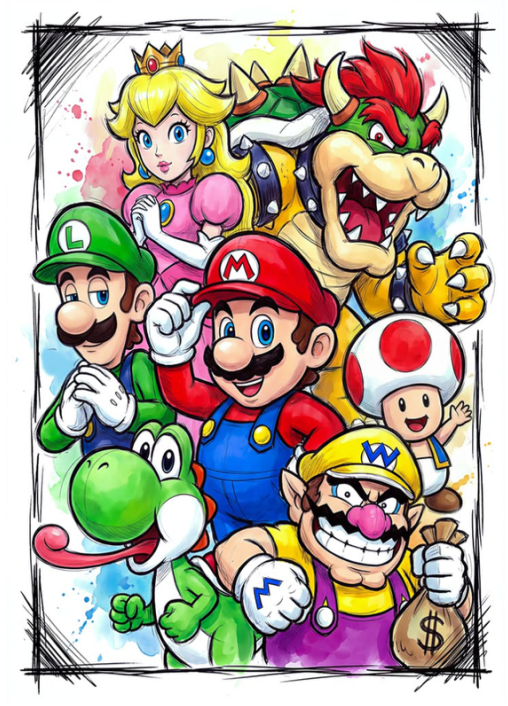 MARIO COLLAGE MAGNET