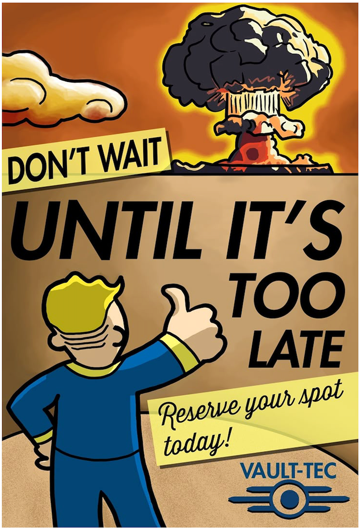 FALLOUT VAULT RESERVATION MAGNET