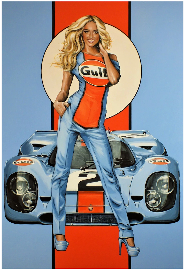 PORSCHE GULF WOMAN MAGNET