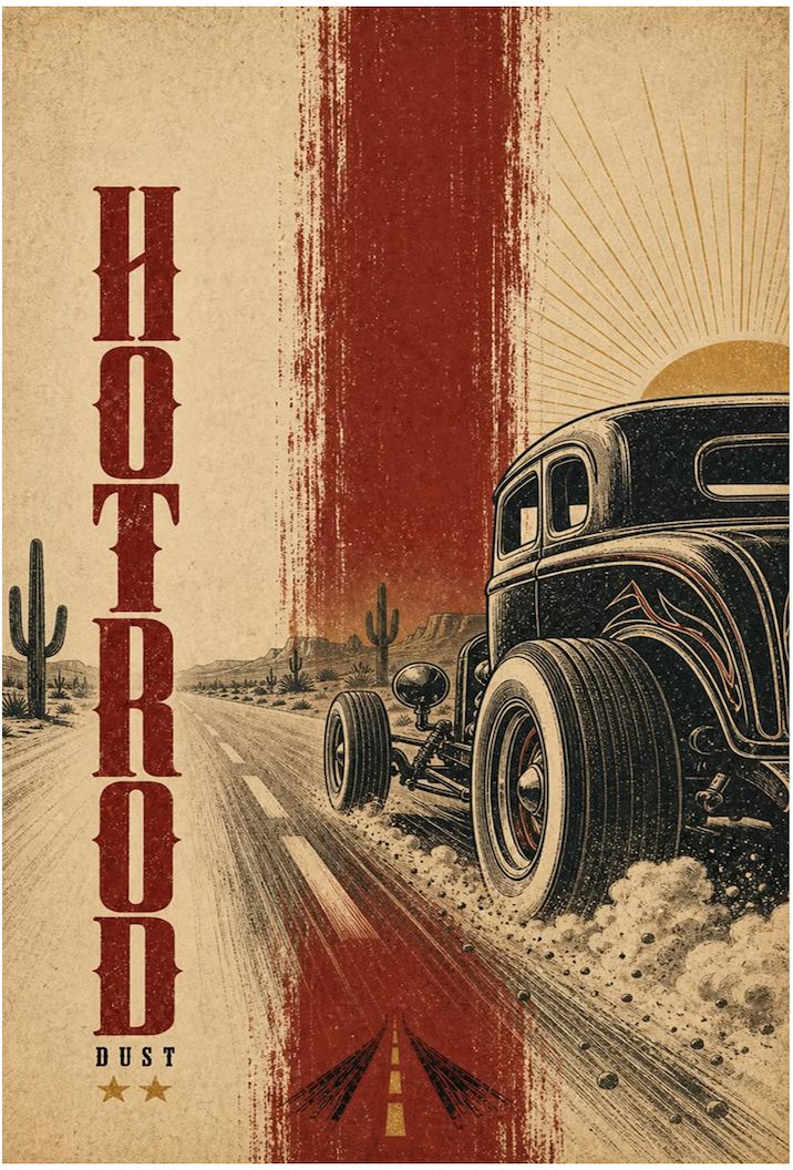VINTAGE HOT ROD MAGNET
