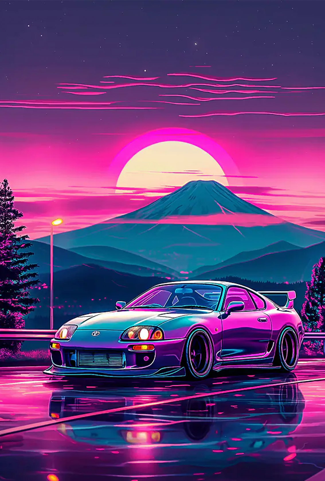 TOYOTA SUPRA SUNSET MAGNET