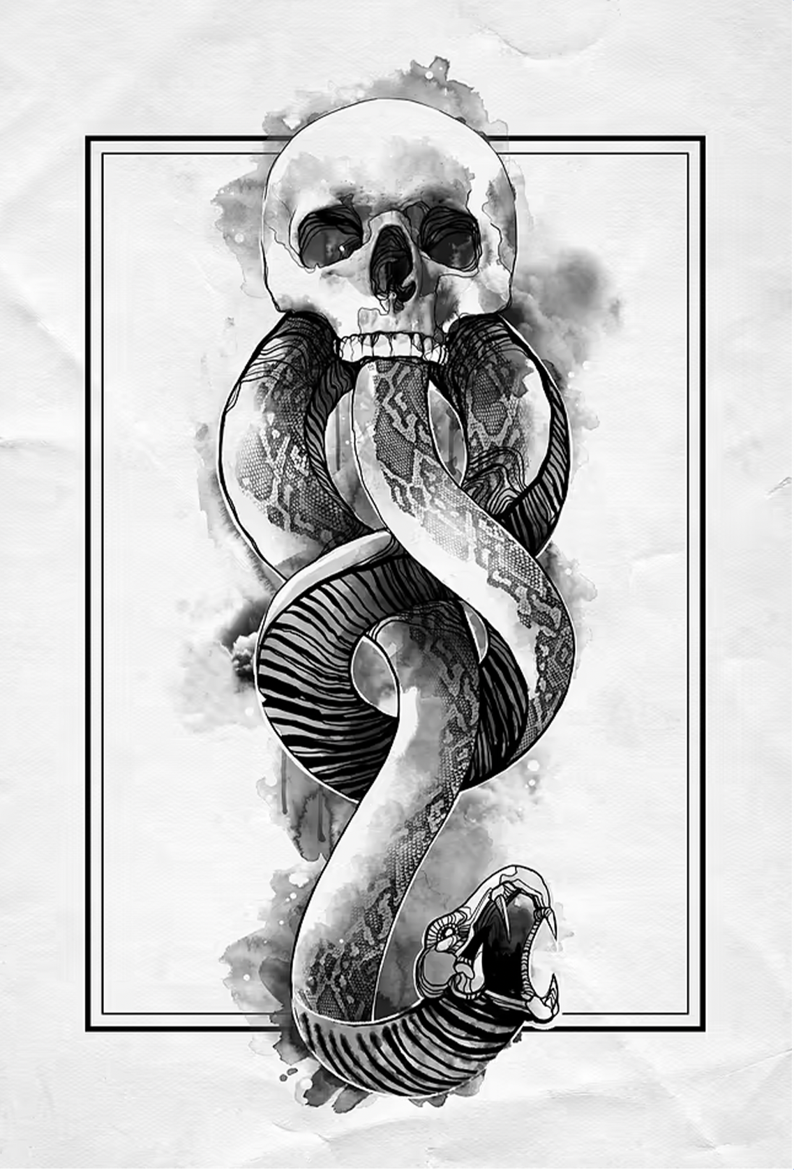 HP SNAKE AND SKULL MAGNET