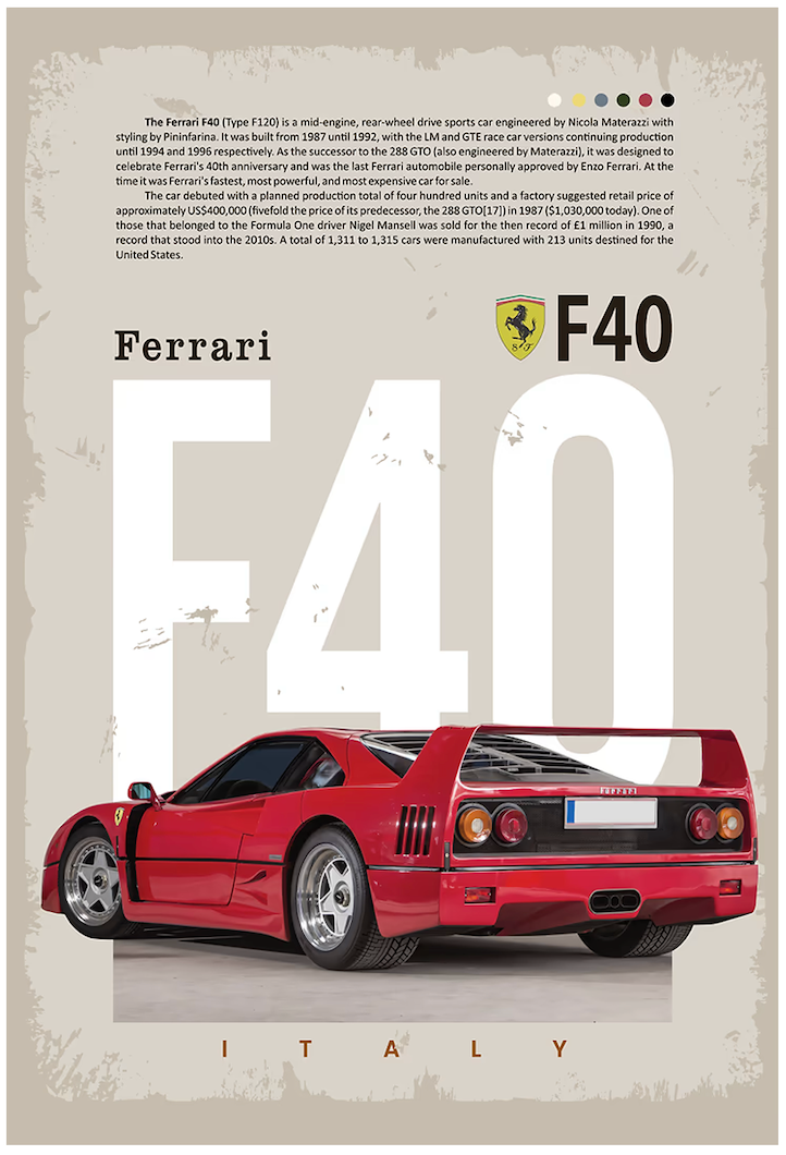 FERRARI F40 MAGNET V1