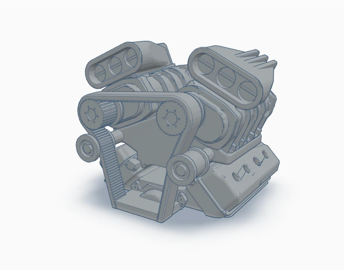 55 CHEVY GASSER ENGINES (3D PRINTED RESIN)