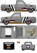 83 CHEVY SILVERADO (WHITE TONER) DECALS USAF