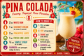 PINA COLADA RECIPE MAGNET