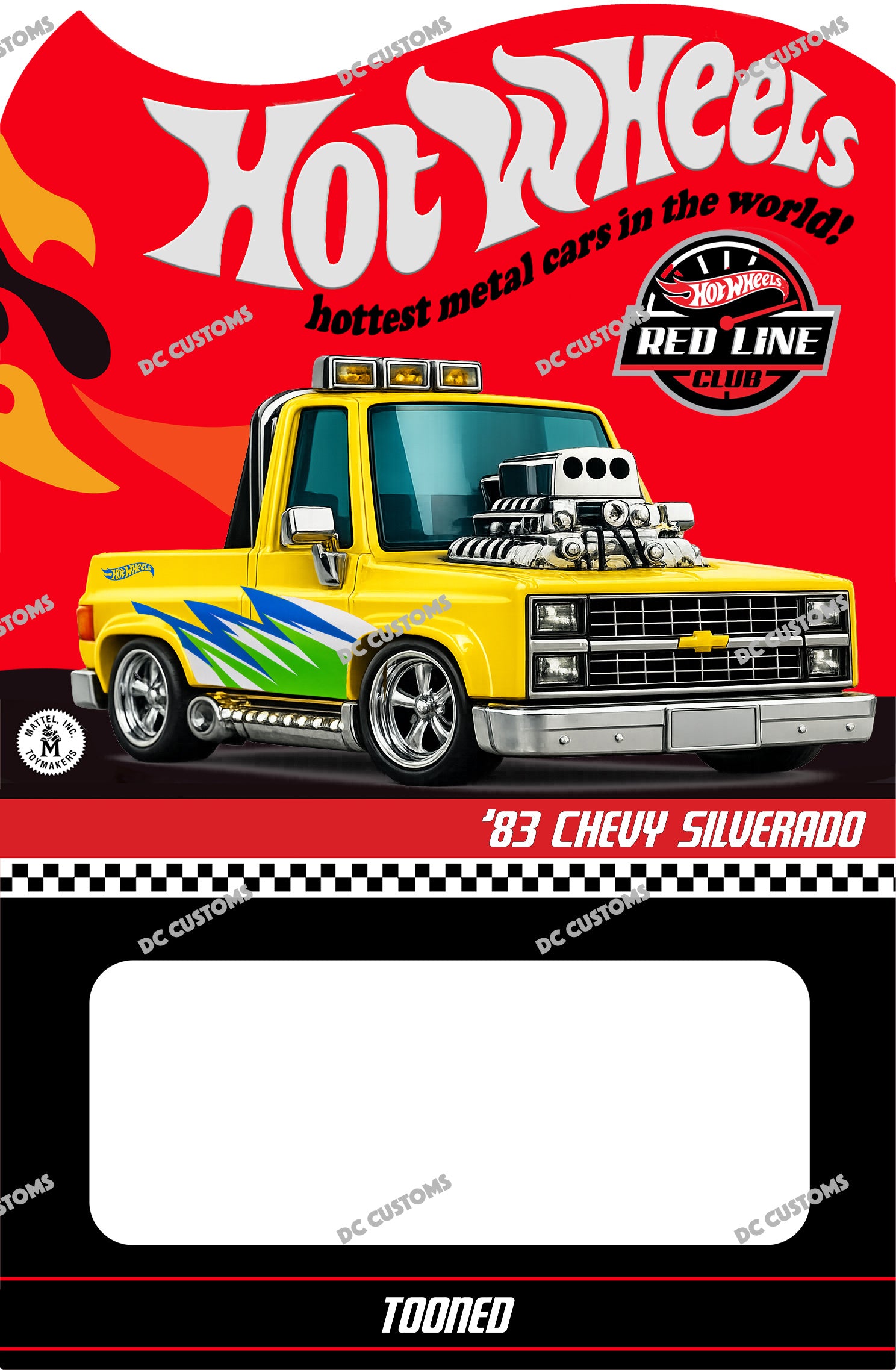 CUSTOM CARD FOR TOONED 83 SILVERADO YELLOW MULTIPACK