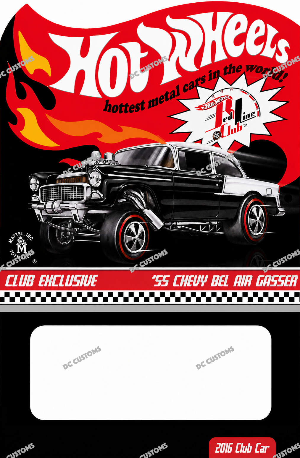 CUSTOM CARD FOR HW 55 CHEVY GASSER BLACK RLC