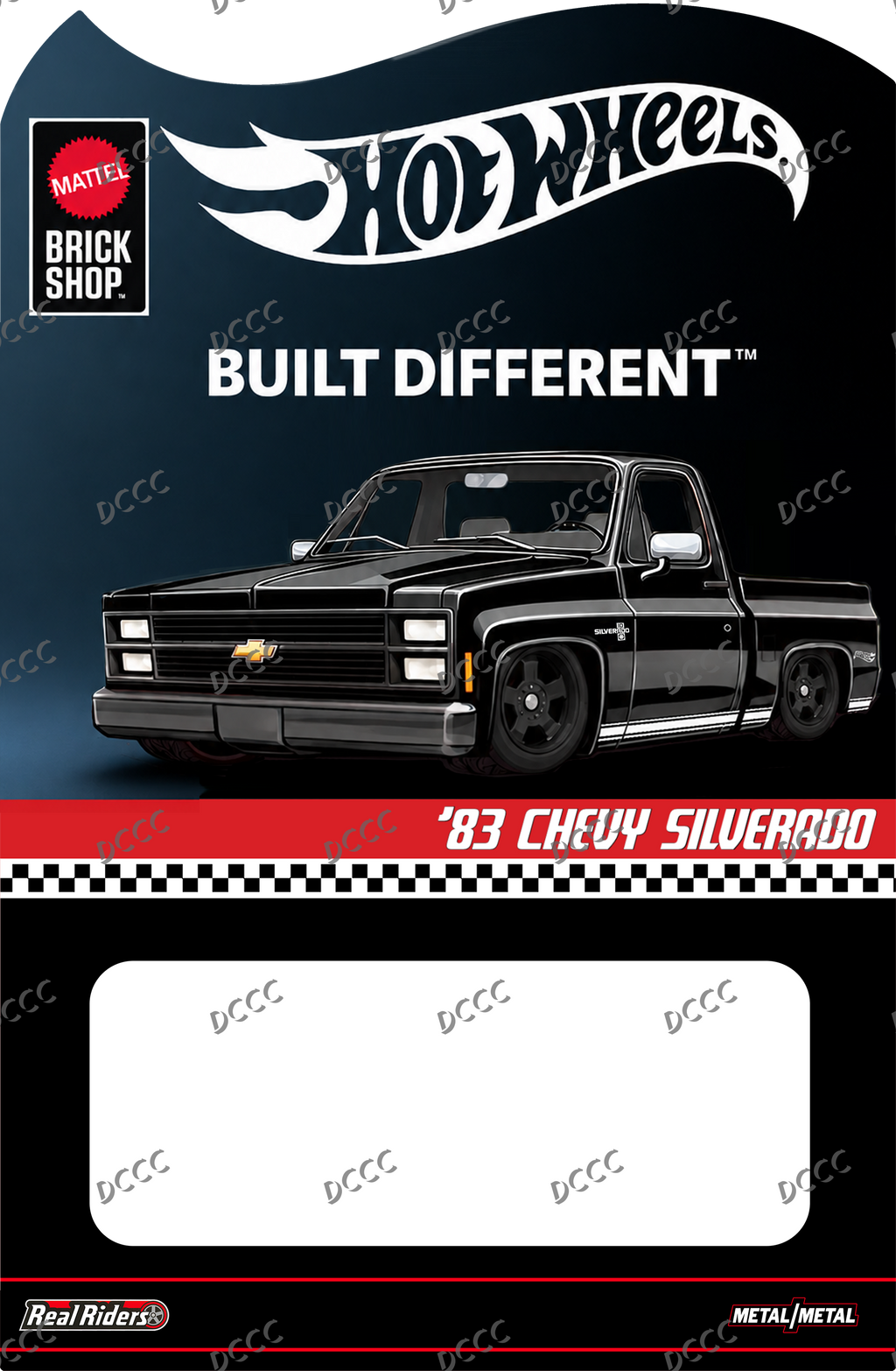 CUSTOM CARD FOR HOT WHEELS BRICK SHOP SILVERADO