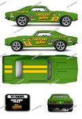 67 CHEVY CAMARO (WHITE TONER) DECALS GROCERY GETTER