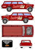 NOVA GASSER (WHITE TONER) DECALS "THE CENTERFOLD"