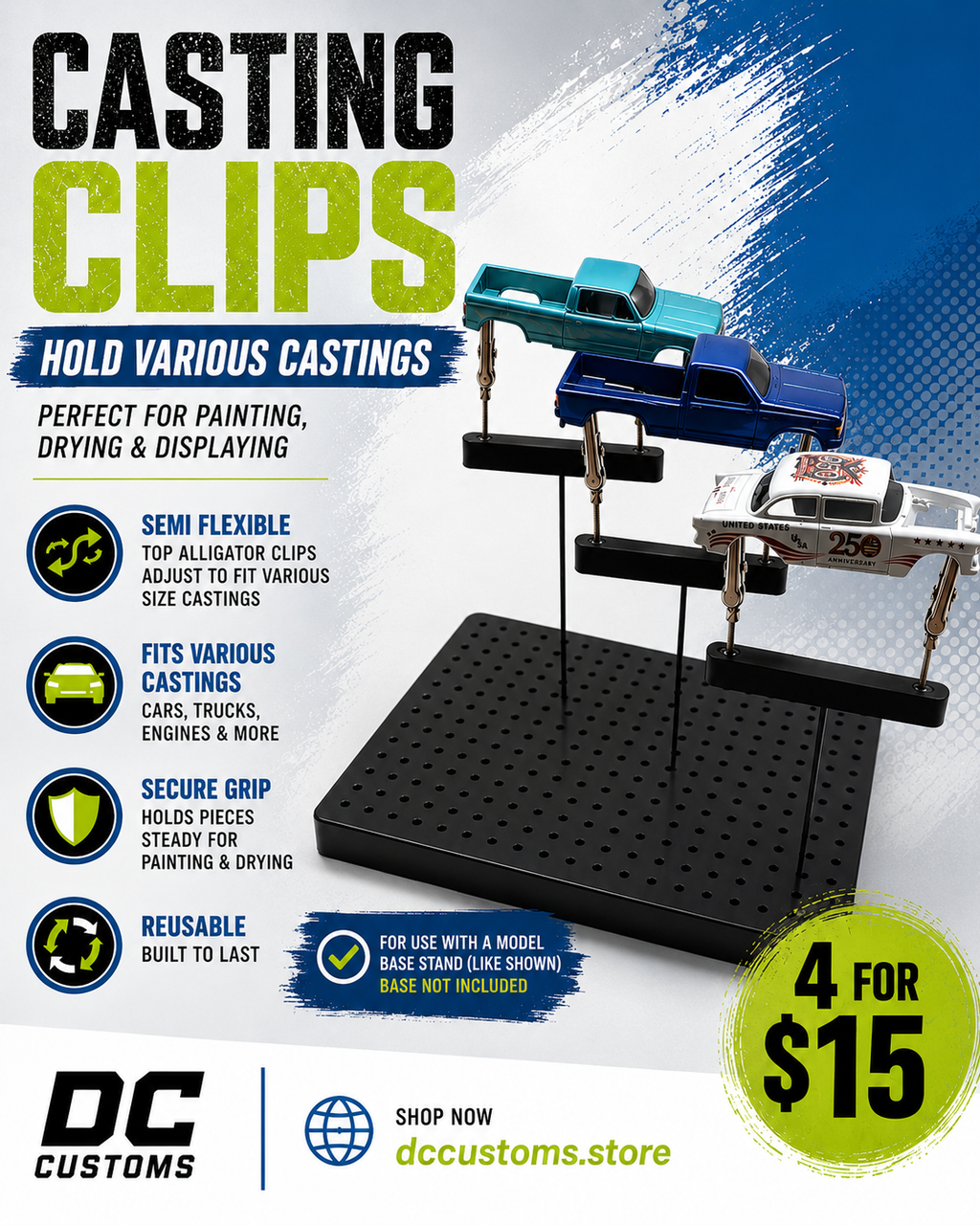 DOUBLE ALLIGATOR CLIPS FOR MODELS