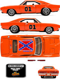 69 DODGE CHARGER (WHITE TONER)DECALS GENERAL LEE