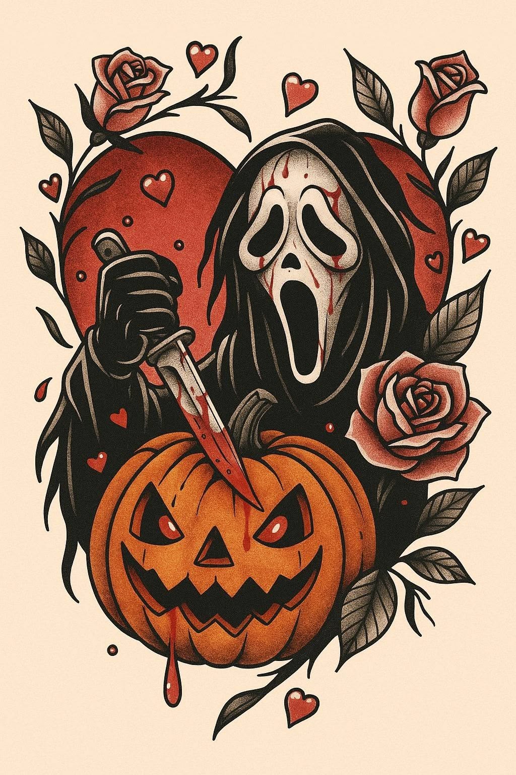 GHOST FACE HALLOWEEN MAGNET