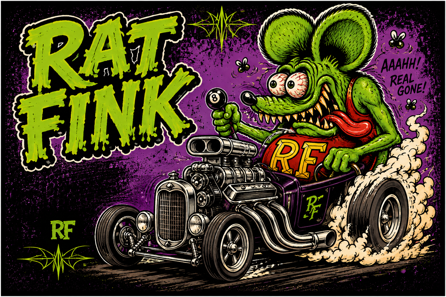 RAT FINK HOT ROD ROD MAGNET