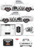 83 CHEVY SILVERADO (WHITE TONER) DECALS KRAKEN