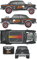 55 CHEVY GASSER (WHITE TONER) DECALS LAST RITES