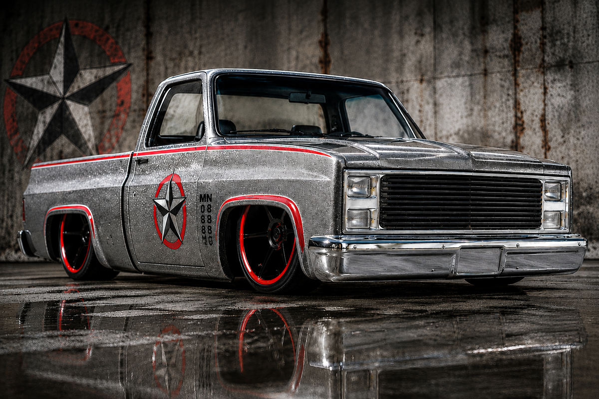 83 SILVERADO MILITARY ROD MAGNET