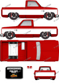 83 CHEVY SILVERADO (WHITE TONER) DECALS MODERN CLASSIC