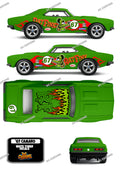 67 CAMARO (WHITE TONER) DECALS RAT FINK
