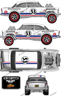 55 CHEVY GASSER (WHITE TONER) DECALS HERBIE 53