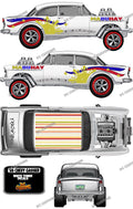 55 CHEVY GASSER (WHITE TONER) DECALS '24 PHILIPPINE CONVENTION