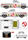 83 CHEVY SILVERADO (WHITE TONER) DECALS GH0STBUSTERS ECTO -83